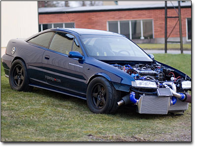 Opel Calibra 2.0 med dubbla turboaggregat i en tvåstegsladdning Opel Calibra 2.0 med dubbla turboaggregat i en tvåstegsladdning